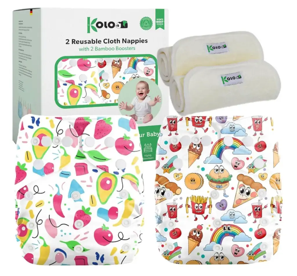 Pañales Reutilizables (2 unidades con inserts de bambú)
