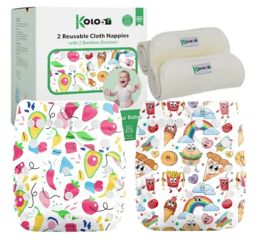 Pañales Reutilizables (2 unidades con inserts de bambú)